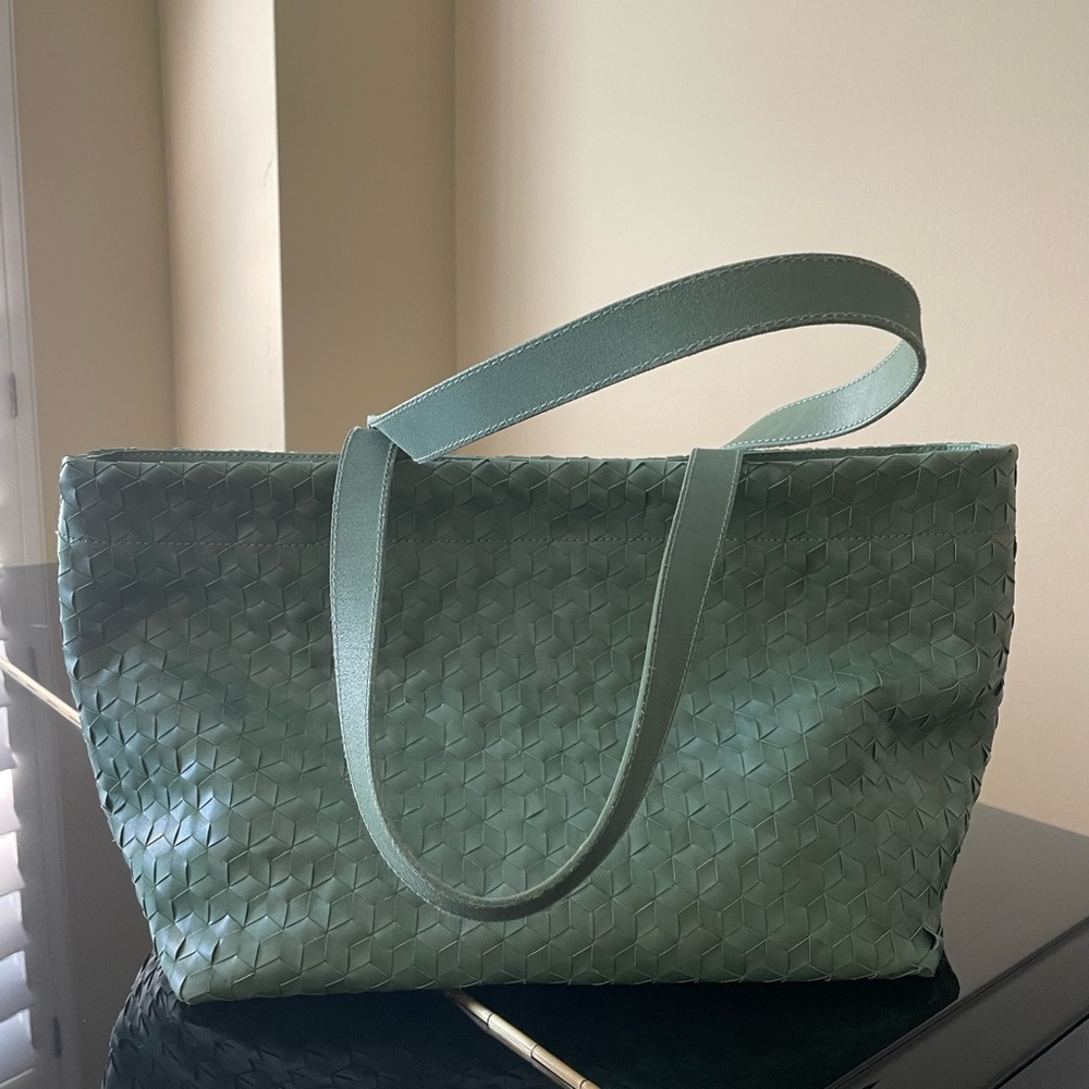 BRAND NEW Madewell Large Woven Leather Tote
